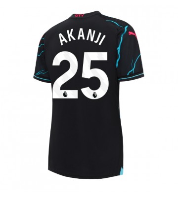 Manchester City Manuel Akanji #25 Replika Tredjetrøje Dame 2023-24 Kortærmet